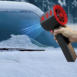Turboventilator - Luchtblazer Stofzuiger - Auto Reinigen - Draadloos Oplaadbaar - 11 inch - Rood — thumbnail 4