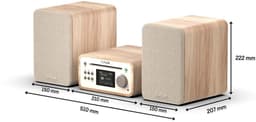 Pure Classic Stereo Mini - Het charmante microstereosysteem, Katoenwit/Eiken — thumbnail 3