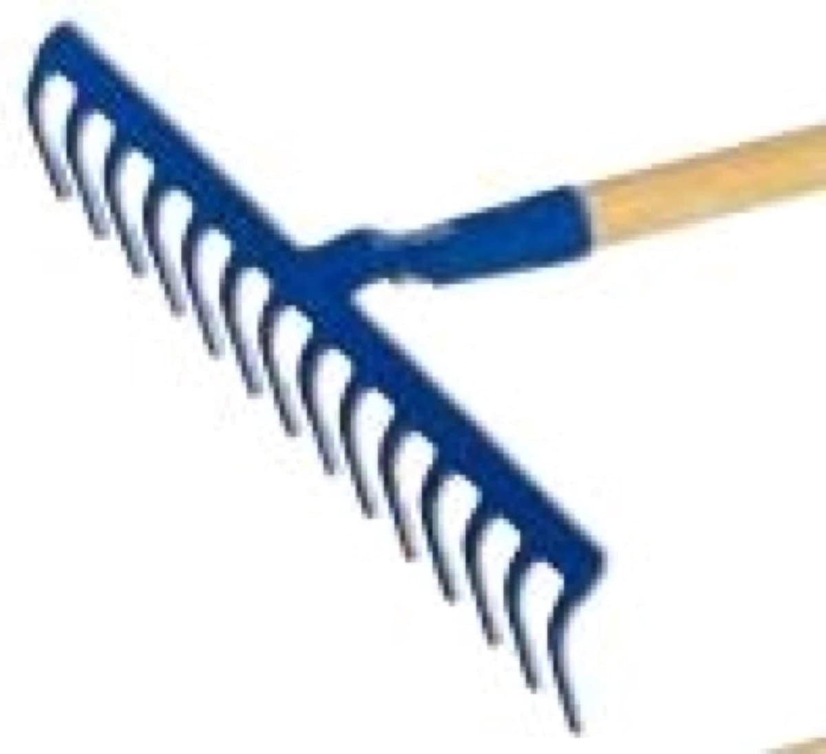 Grasbezem - Blad Hark - Gazon Onderhoud - Versterkte Tanden - 90 cm - Blauw — afbeelding 1