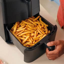 Dubbele Airfryer - Heteluchtfriteuse Dubbel - Gezond Koken - PFAS-vrije Anti-aanbaklaag - 11 Liter - Zwart — thumbnail 3