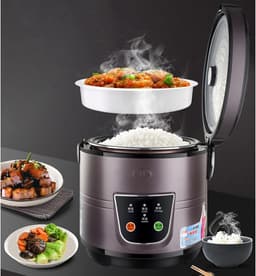 Rice Cooker, Rice Cooker (2-5L) Multifunctional Rice Cooker, Inner Pan, for Making Rice & Steam Healthy Food & Vegetables (5L) — thumbnail 4