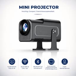 Mini Beamer - Smart Projector - Android TV - WiFi 6 en Bluetooth - 4K Ondersteuning — thumbnail 5