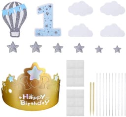 Dailygoods- Wenskaarten Set - 12 Stuks Verjaardagskaarten - Gouden Taartdecoratie - Creatieve Accessoires - Papier - Multi-size — thumbnail 1