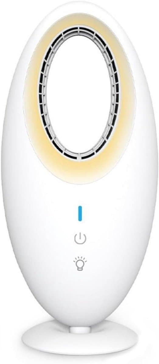 Bladloze Bureauventilator - Persoonlijke Ventilator Tafel - Frisse Lucht Creëren - Veilig Bladloos Ontwerp - Draagbaar 4000mAh - Wit — afbeelding 1