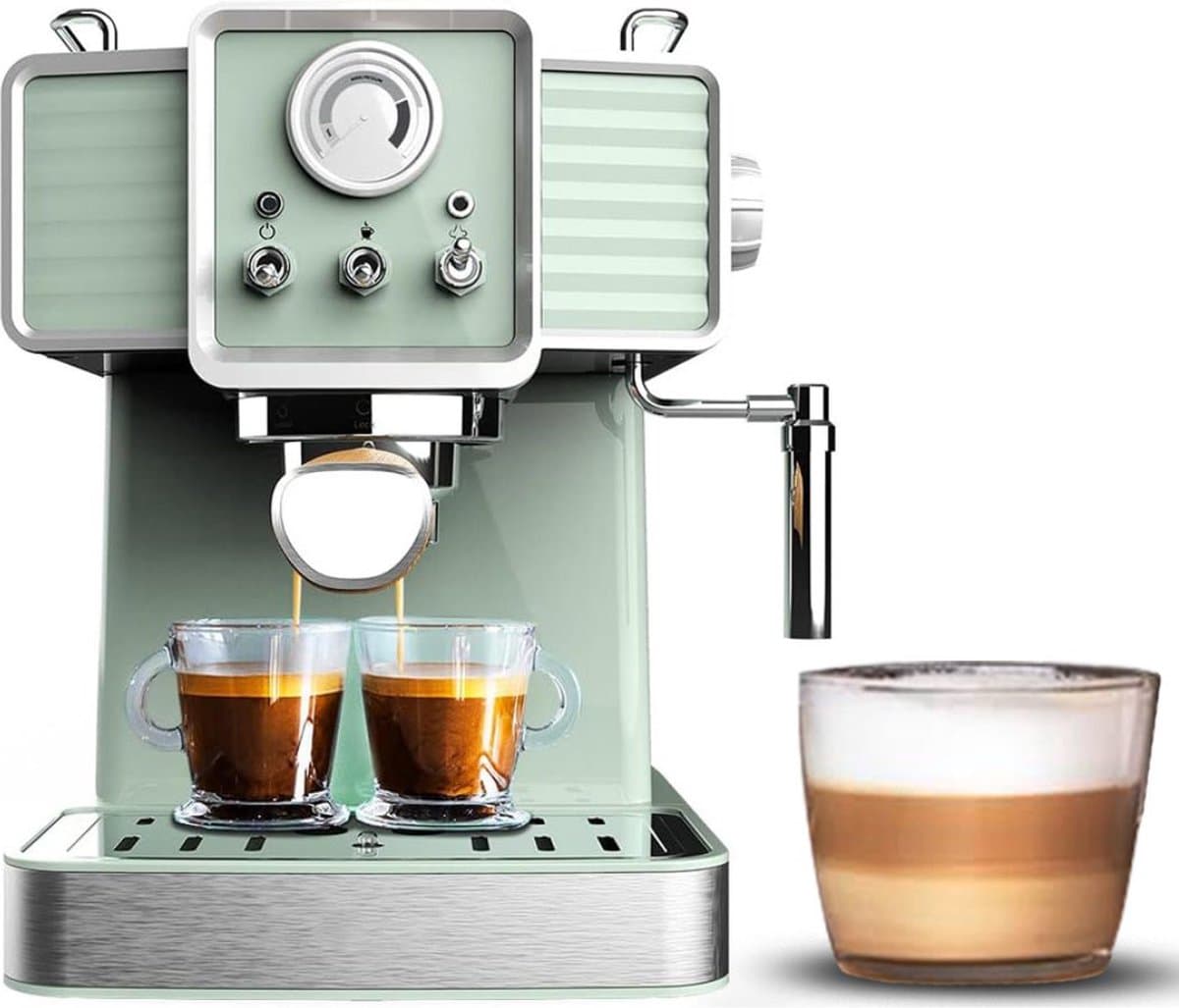 White-Label® Espressomachine - Koffiezetapparaat - Koffiemachines - Groen — afbeelding 1