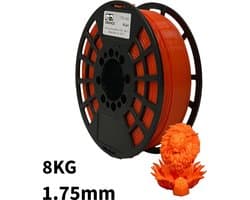 Oranje PLA+ 8kg 3D Printer Filament 1.75 mm - Hoge Kwaliteit en Duurzaam - Compatibel met Creality, Bambu Lab, Esun en Andere 3D Printers - Voor 3D Printen van Prototypes, Modellen, Accessoires - voor Professioneel en Thuisgebruik