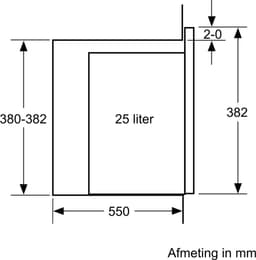 Siemens BE555LMB1 - iQ500 - Inbouwmagnetron - 59x38 cm - 25 l - Zwart - Eenvoudig te reinigen met hydrolyse — thumbnail 2