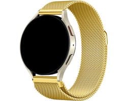 Stravo Smartwatch Milanees bandje 20mm - Goud - Luxe Milanese Horlogebandje geschikt voor Samsung Galaxy Watch 7 / 6 / 5 / Pro / 4 / 3 / Active 2 - Polar Ignite / Unite – Huawei