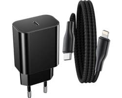 Snellader Set geschikt voor iPad en iPhone - Oplader - 1 Meter
