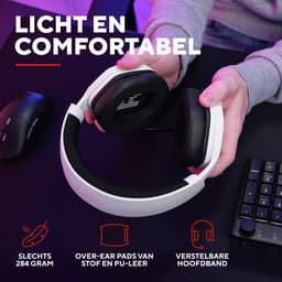 Trust GXT 492W Carus - Gaming Headset - Stereo - PS5/PS4/PC/Switch - 3.5mm - Wit — thumbnail 4