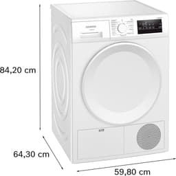 Siemens WT43H00AFG - iQ300 - Warmtepompdroger - 8 kg - Stil 65 dB - NL/FR Display - autoDry: Zacht en zorgvuldig drogen om je kleding te beschermen — thumbnail 11