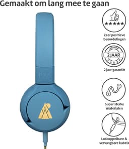 POGS - The Elephant 2 - Bedrade on-ear kinder koptelefoon - Veilige volumebegrenzing - Duurzaam - rBlauw — thumbnail 10