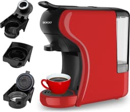SOGO Koffiemachine - Express Capsulemachine 0.6 L - 19Bar - Rood — thumbnail 1