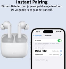 Phreeze TWS6 Pro Draadloze Oordopjes – Bluetooth 5.3 – Noise Cancelling – 30 uur Speeltijd – Wireless Earbuds – Oortjes Draadloos - USB C — thumbnail 2