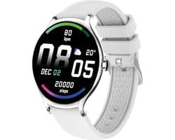 Royal Supplies S8 - Smartwatch - Smartwatch Heren & Dames - 2026 model- HD Touchscreen - Horloge - Stappenteller - Saturatiemeter - IOS & Android -Screenprotector- Zilver/ zwart