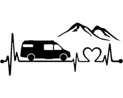 Zwart Grootte:40*18cm Sprinter Camper Van Gestanst Vinyl Decal Auto Sticker Waterdicht Auto Decors Op Carrosserie Bumper Achterruit Laptop