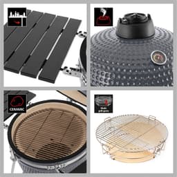 Landmann Kamado 22inch met trolley 74x132x121cm — thumbnail 5