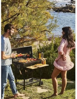 MIKE houtskoolbarbecue - Kookoppervlak 71 x 35 cm — thumbnail 1
