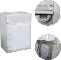 Wasmachine Beschermhoes - Stofdichte Hoes voor Wasmachines en Drogers - Beschermer - Wasmachine Hoes voor Binnen en Buiten - Grijs - XL 60x65x85cm — thumbnail 3