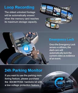 Luxe Dashcam - Voor Auto - Lens Dashcam - Autocamera - Loop Recording - Nachtzicht - 080P Full HD - 256GB - 150° groothoek — thumbnail 2