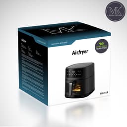 Maison & Kitchen Airfryer - Heteluchtfriteuse - PFAS-vrij - 1800W - 8L Inhoud - 80ºC tot 200ºC - Zwart — thumbnail 4