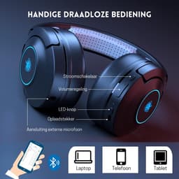 StayPowered Gaming Headset - Meeslepend Geluid & Bluetooth Vrijheid - Multiplatform Compatibiliteit - 3D Stereo Surround - Ruisonderdrukkende Microfoon - Lange Batterijduur (40 Uur) - Plug & Play - Blauw - Levering Sneller dan Aangegeven! — thumbnail 5