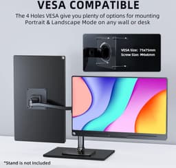 UPerfect 15,6" Portable Monitor – Draagbare Monitor & Draagbaar Scherm voor Werk, Gaming & Entertainment — thumbnail 3