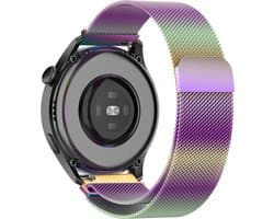 YONO Milanese Bandje 20mm - geschikt voor Samsung Galaxy Watch 7/6/5/Classic - Garmin Vivoactive 6/5 - Huawei Smartwatch - Regenboog