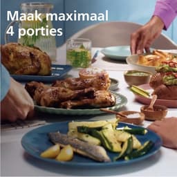 Airfryer met Twee Baklades - Gezond Snel en Veelzijdig Koken 9 Liter Inhoud Touchscreen 2 Lades NA350/00 — thumbnail 5