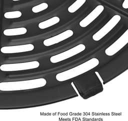 Vervangende Grillpan - Ronde Hittebestendige Nonstick Air Fryer Rek Lade Mand - Vaatwasmachinebestendig - 20CM . — thumbnail 8