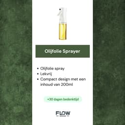 Flow Goods Olijfolie Sprayer – Wit – Olie Spray - Navulbaar Olie Glas – 200 ML – Cooking Spray - BBQ Accesoires – Airfryer — thumbnail 6