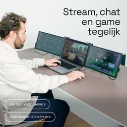 Screenmate® Expand Portable Monitor 15,6” - Portable Monitor Full HD + HDR - Draagbare Monitor met Beschermhoes - Extra Scherm Laptop - Draagbaar Beeldscherm - Zwart — thumbnail 2