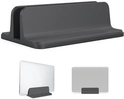 Vertical Laptop Stand, Vertical Desk Holder with Adjustable Dock Size, Laptop Holder Geschikt voor All Notebooks MacBook Surface Gaming Pad，zwart