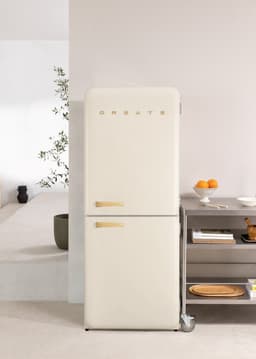 CREATE - Koelkast in retro stijl - Gebroken wit, Hout - FRIDGE RETRO COMBI 401 L — thumbnail 4