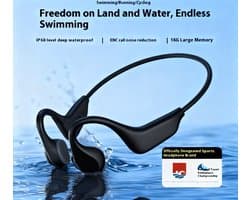 Draadloos Sport oordopjes Groen Grijs- Waterdicht IPX8 voor Zwemmen en sporten - Bluetooth Oortjes - Sporthoofdtelefoon - Draadloze oordopjes - Headset - Oortjes draadloos - 16GB Interne geheugenkaart - Geschikt voor alle laptop smartphone en tablets