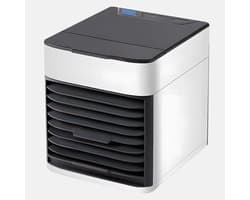 Florixa® Mobiele Airco Zonder Afvoer - Luchtkoeler - Aircooler - Wit en Zwart - 16cm x 15cm x 16cm
