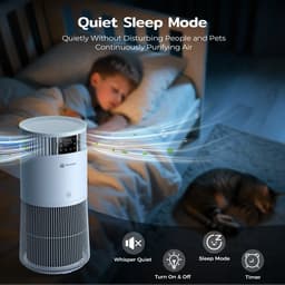 DIMICO - Luchtreinigers tegen huisdierenallergie, haren, allergenen en geuren - Air purifier - HEPA filter - App en slaapmodus — thumbnail 6
