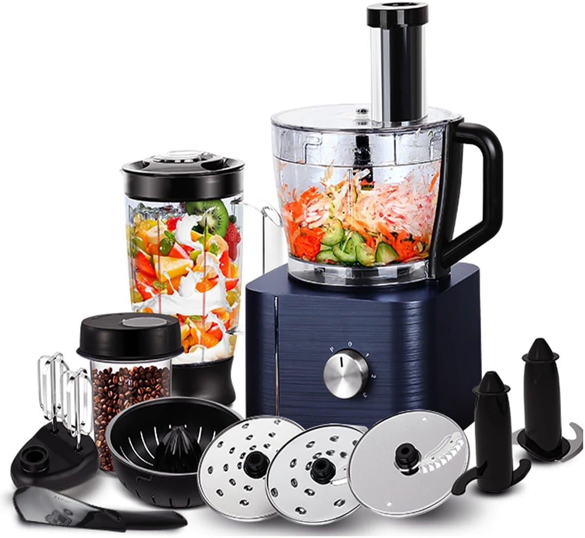 Rolu Keukenmachine – Foodprocessor – 11-in-1 Keukenmachine – 1300W – BPA Vrij – 3.2 Liter Mengkom – 27x40x40 CM — afbeelding 1
