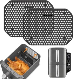 2 stuks spatbescherming accessoires voor Ninja Double Stack XL SL400EU en SL300EU, herbruikbaar siliconen heteluchtfriteuse accessoires Airfryer accessoires voor Ninja Airfryer Double Stack SL400EU en — thumbnail 1