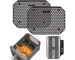 2 stuks spatbescherming accessoires voor Ninja Double Stack XL SL400EU en SL300EU, herbruikbaar siliconen heteluchtfriteuse accessoires Airfryer accessoires voor Ninja Airfryer Double Stack SL400EU en