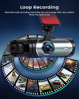 Dual Dashcam met 1080p Full HD en Interne Camera voor Volledige Bescherming — thumbnail 5