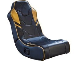 Gamestoel voor kinderen - X Rocker Shadow - inklapbaar - 2.0 audio - 2 speakers - floor rocker – zwart/goud
