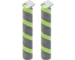 Set van 2 Luxe Reserve Borstelrollen - Geschikt voor iRobot Roomba Max 705 Combo+ & Max 700 Serie - 31cm - Zelfreinigende Roller Mop - Grijs/Groen