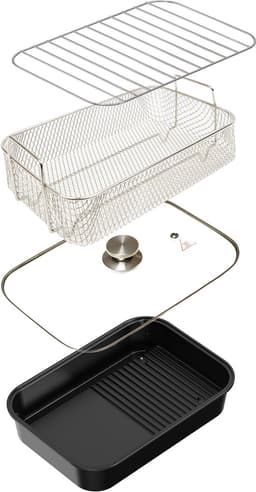 Elit GrillFry360 PRO- air fryer grill 12 in 1- 6L- 1500W- met kijkvenster- grill, bak, frituur en oven- alles in 1 keukenapparaat. — thumbnail 4
