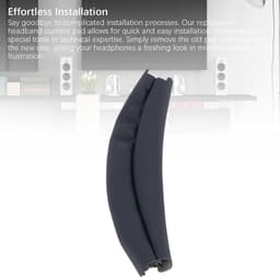 Vervangend hoofdbandkussen voor draadloze koptelefoon, comfortabel eiwitleer, 2 stuks, hoge elasticiteit, ideaal voor goed passend WH-XB910N, extra draagcomfort, duurzaam materiaal. — thumbnail 2