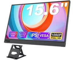 Gabrys® Premium portable monitor 15,6 inch - draagbare monitor Full HD USB-C - groot scherm - draagbare scherm - Plug en Play - computer - gaming - werk - Huis Kantoor - portable beeldscherm - USB Monitor - inclusief 2 jaar garantie