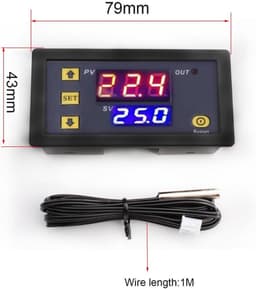 Digitale Temperatuurregelaar met LCD Display en Sensor - 24V 20A — thumbnail 4