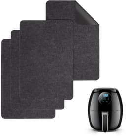 Hittebestendige mat voor Airfryer - 4 Stuks - 44x30 cm - aanrechtbladbeschermers - Vilt - koffiezetapparaatmat - Bakmat - Hittemat - Bescherming Frituurpan - Ovenbeschermingsmat - Beschermmat voor Friteuse, Airfryer, Oven & Koffiezetapparaat — thumbnail 1