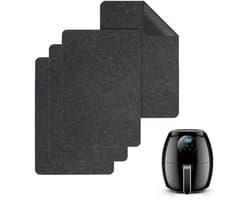 Hittebestendige mat voor Airfryer - 4 Stuks - 44x30 cm - aanrechtbladbeschermers - Vilt - koffiezetapparaatmat - Bakmat - Hittemat - Bescherming Frituurpan - Ovenbeschermingsmat - Beschermmat voor Friteuse, Airfryer, Oven & Koffiezetapparaat