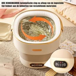 SCH® Mini Wasmachine - Wasmachine - Beige - ‎33cm x 33cm x 17cm — thumbnail 5